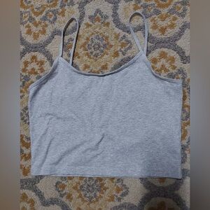 Aritzia TNA grey cropped camisole